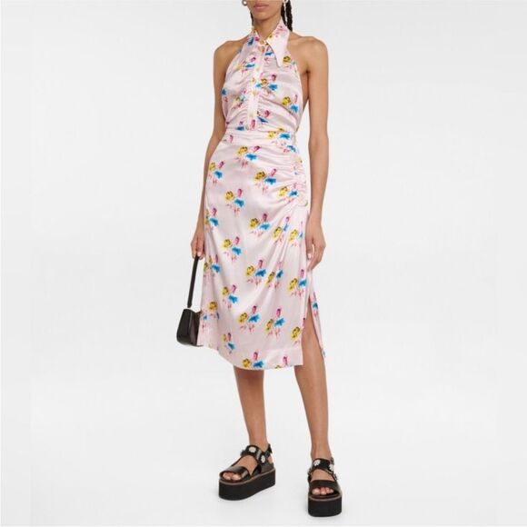 Ganni NWT Floral Silk Blend Halter Neck Top Pink Size
42 - Picture 1 of 7